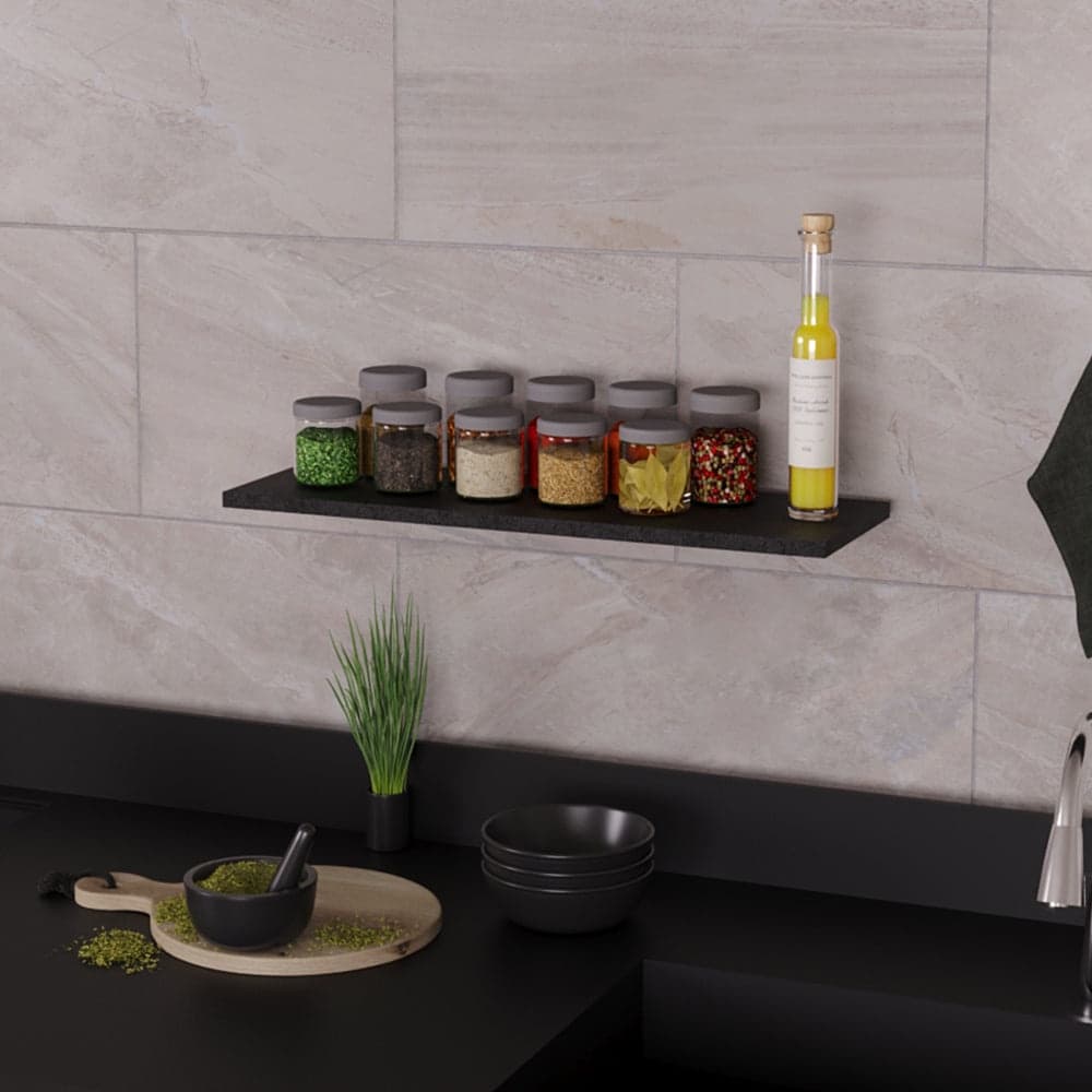 Kit 3 Prateleiras MDF Suporte Invisível Para Parede Organizadora De Cozinha Quarto Sala Decorativa