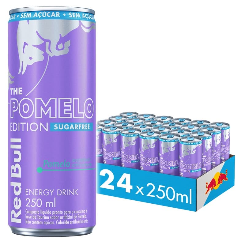 Pack de 24 latas Red Bull Energético, Pomelo, Sem Açúcar, 250ml