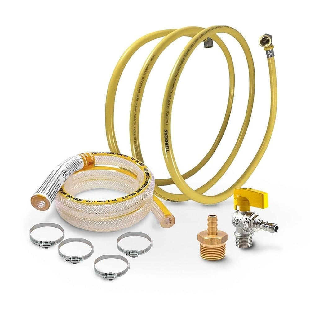 Kit 3 Metros Tubo Pex 16mm + Cotovelos Crimpados + Conexões Kit Completo Tubulação Segurança