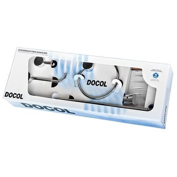 Kit Acessorios Banheiro Single 5 Peças Docol Kit Completo Durável Segurança e qualidade