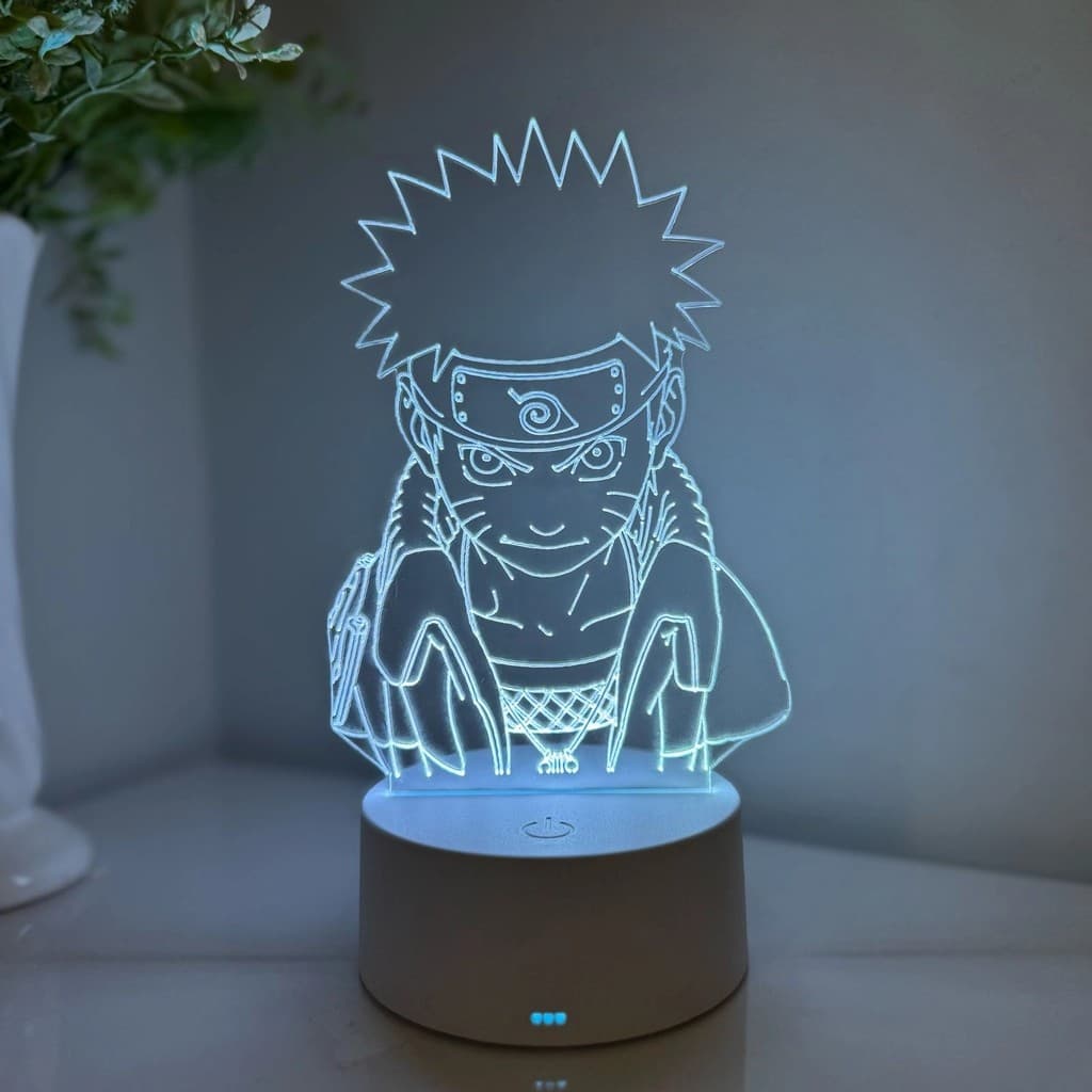 Luminária LED 3D Em Acrílico Abajur Presente Criativo - Luminária LED - NARUTO - 02