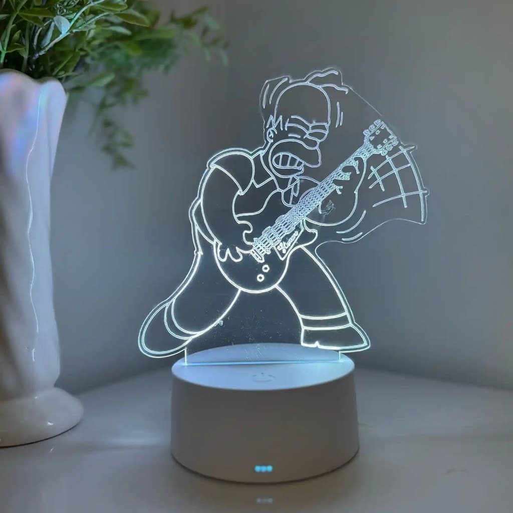 Luminária LED 3D Em Acrílico Abajur Presente Criativo - Luminária LED - Homer Simpson