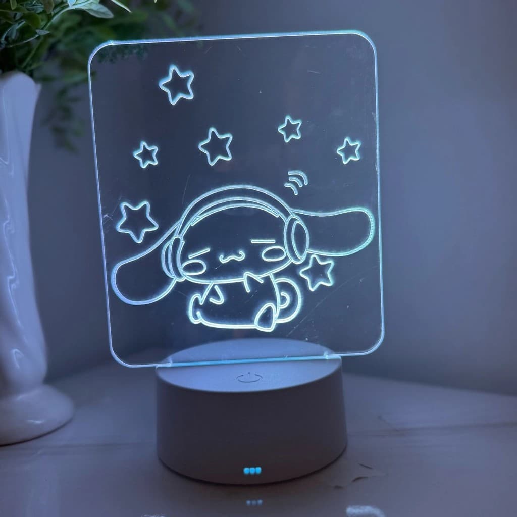 Luminária LED 3D Em Acrílico Abajur Presente Criativo - Luminária LED - Cinnamoroll