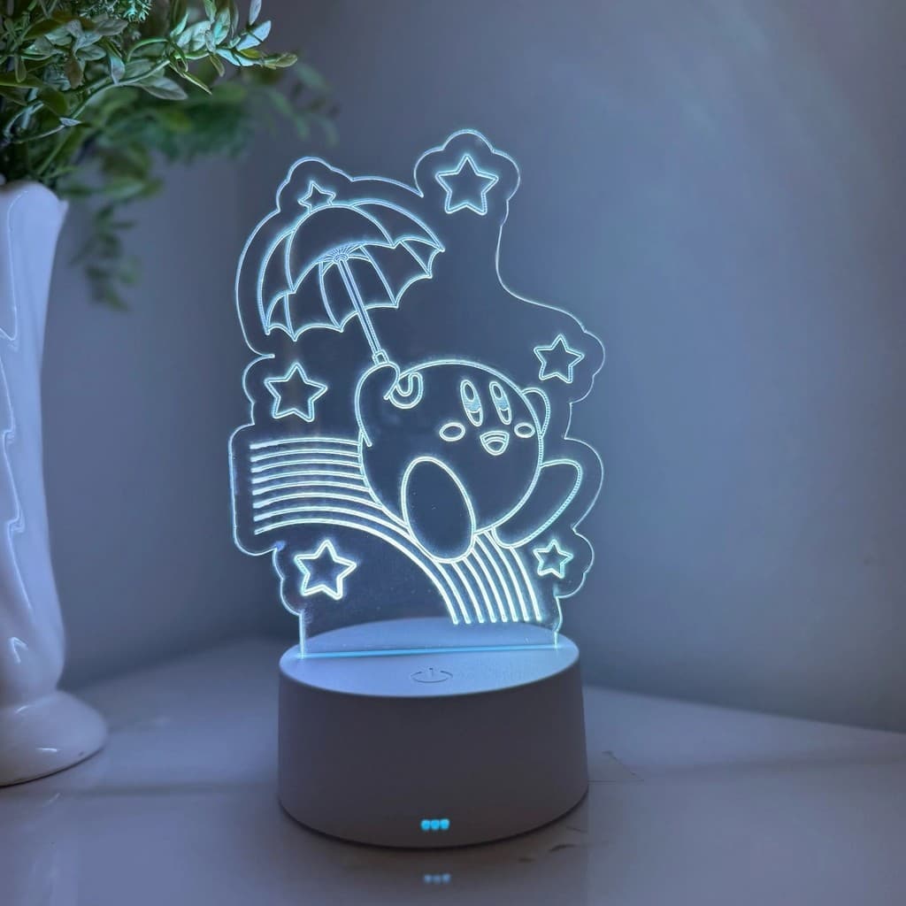 Luminária LED 3D Em Acrílico Abajur Presente Criativo - Luminária LED - Kirby