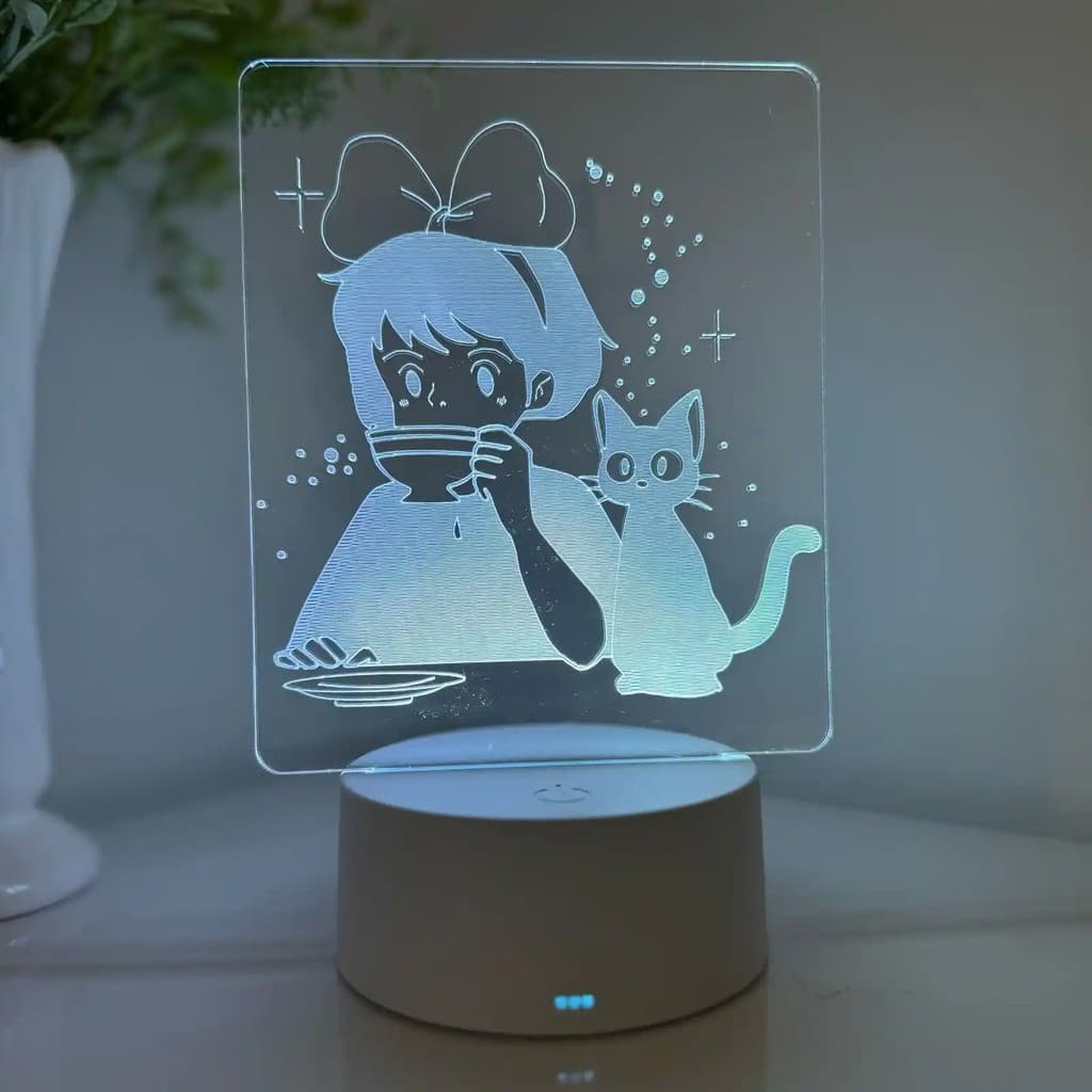 Luminária LED 3D Em Acrílico Abajur Presente Criativo - Luminária LED - KIKI