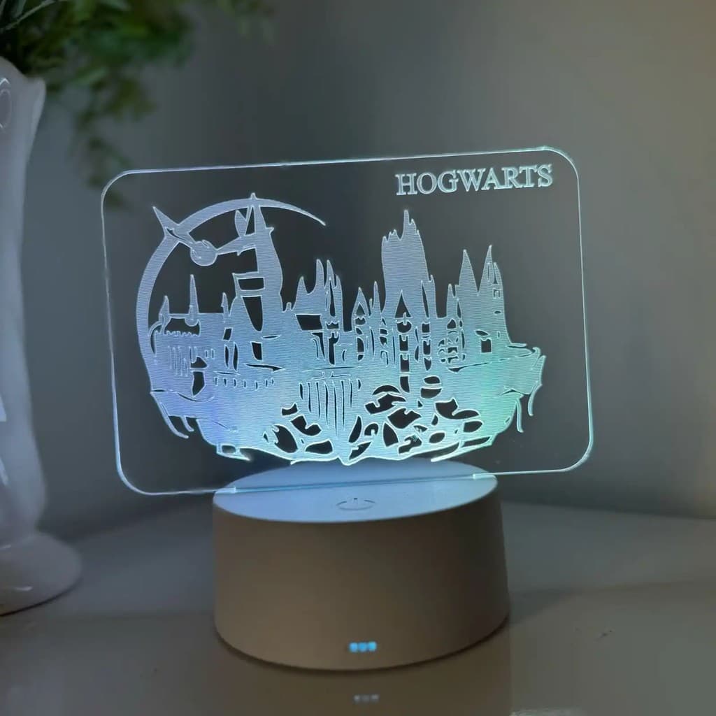 Luminária LED 3D Em Acrílico Abajur Presente Criativo - Luminária LED - HARRY POTTER - 02
