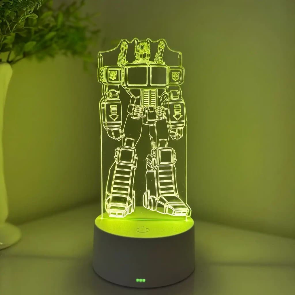 Luminária LED 3D Em Acrílico Abajur Presente Criativo - Luminária LED - OPTIMUS PRIME