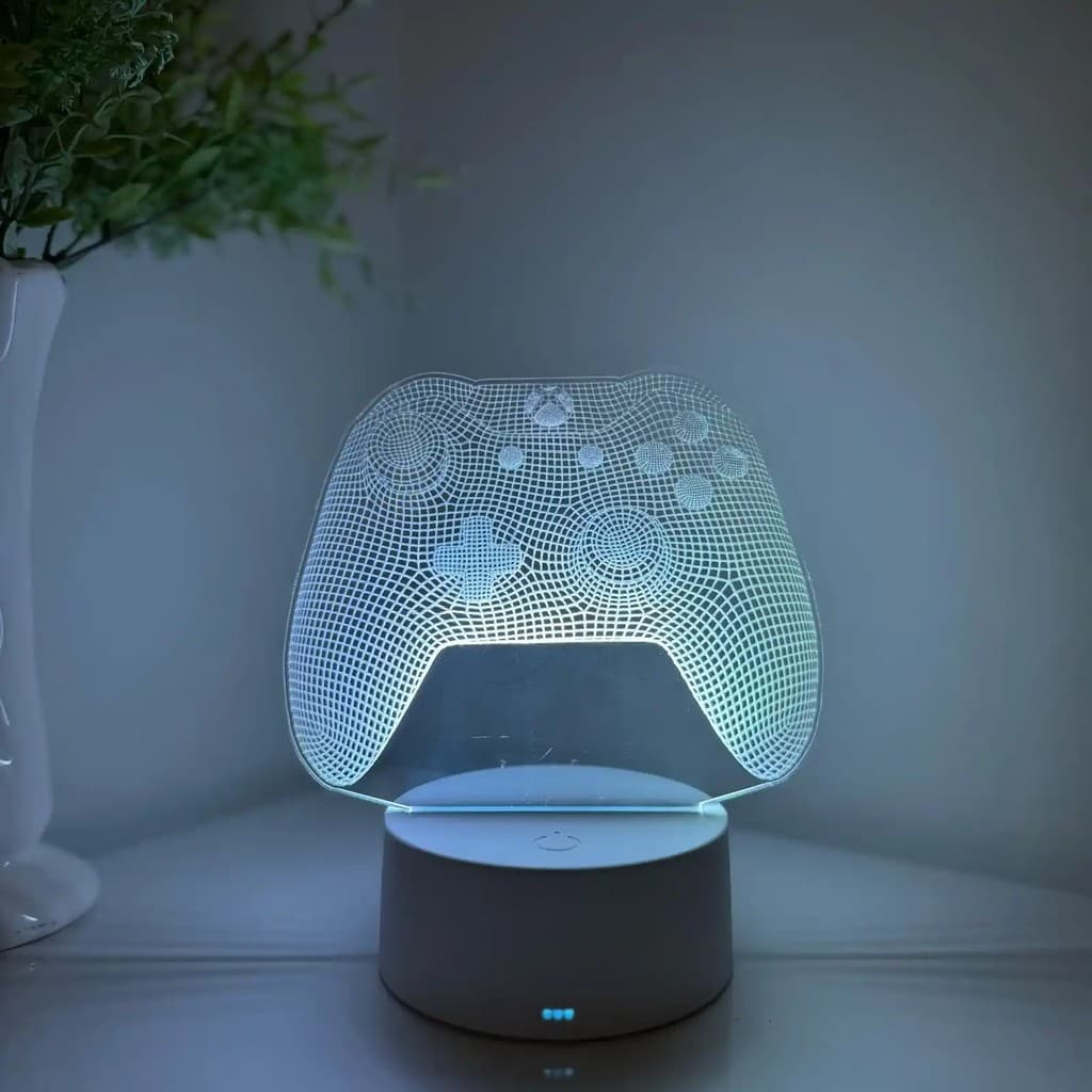 Luminária LED 3D Em Acrílico Abajur Presente Criativo - Luminária LED - CONTROLE XBOX
