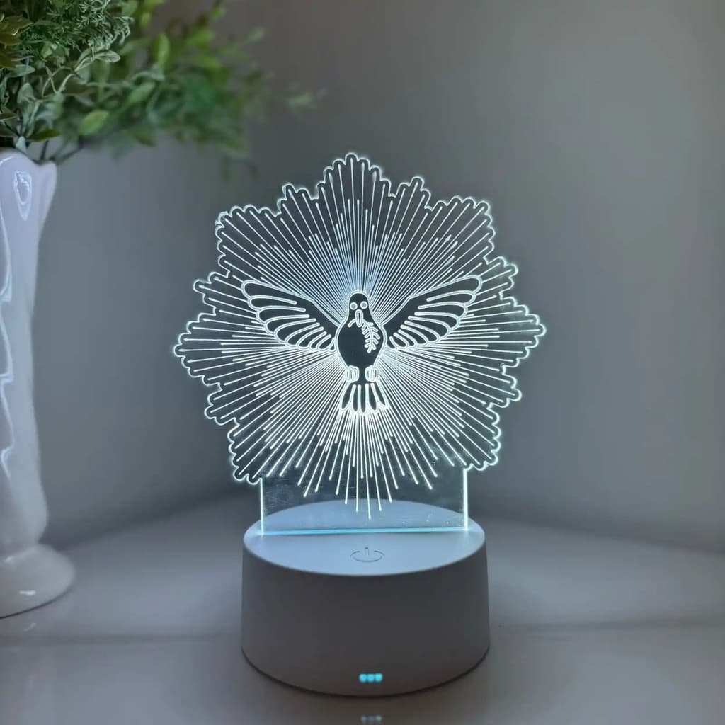 Luminária LED 3D Em Acrílico Abajur Presente Criativo - Luminária LED - RELIGIÃO