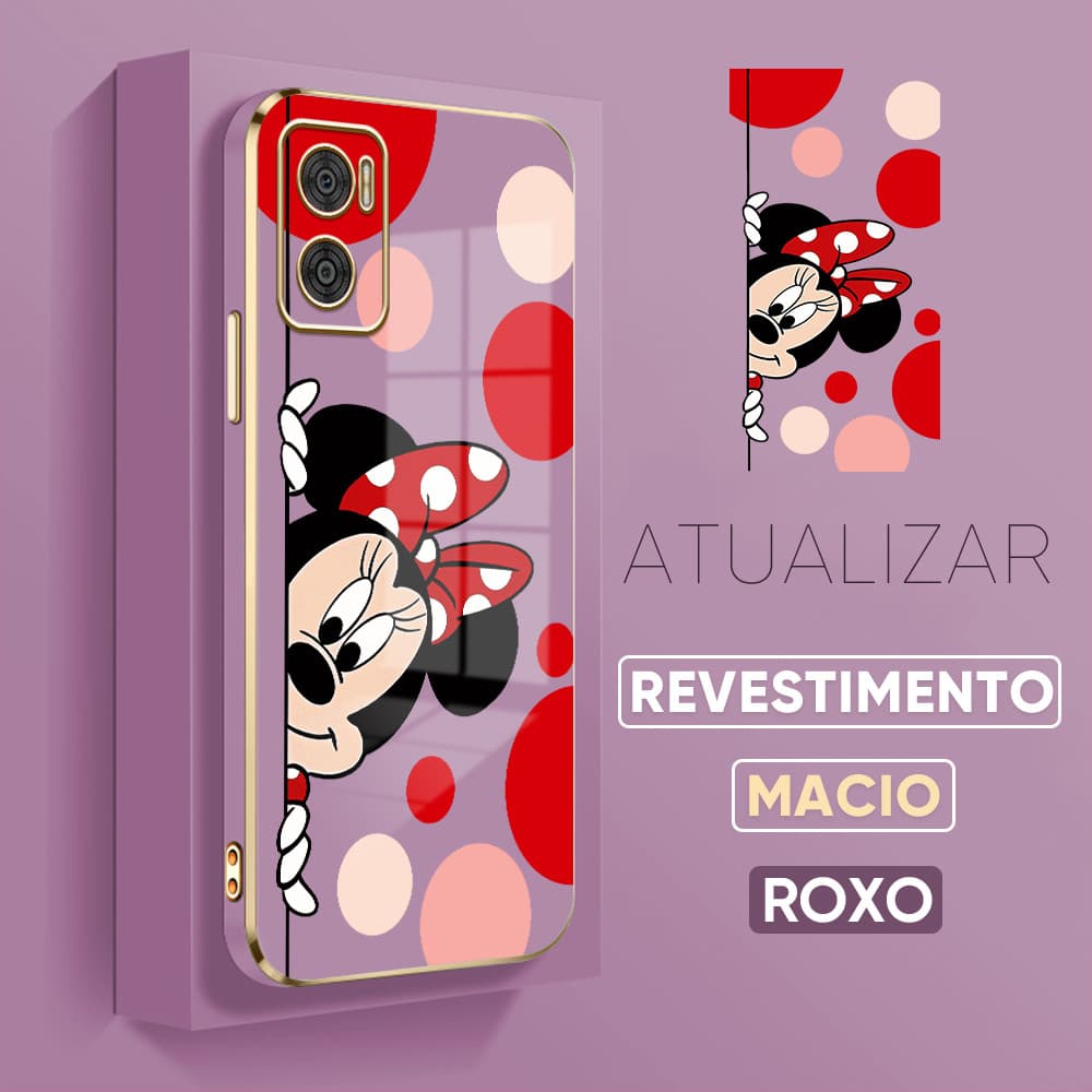 Capa Para Capinha Motorola Moto E22 Mickey Minnie Mouse De Celular 1360