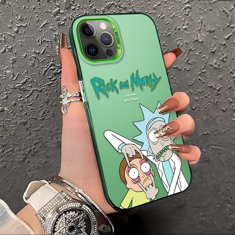 Capinha Para iPhone 13 Pro Max Rick Morty dura Case De Celular 2109