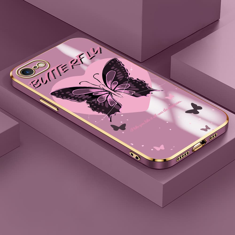 Capinha Para iPhone 7 8 SE 2020 2022 Capa Borboleta Bonita De Celular 1080
