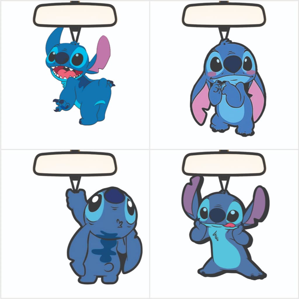 KIT Aromatizante Automotivo Lilo e Stitch 12x Cheirinho Carro Novo Odorizador Veicular