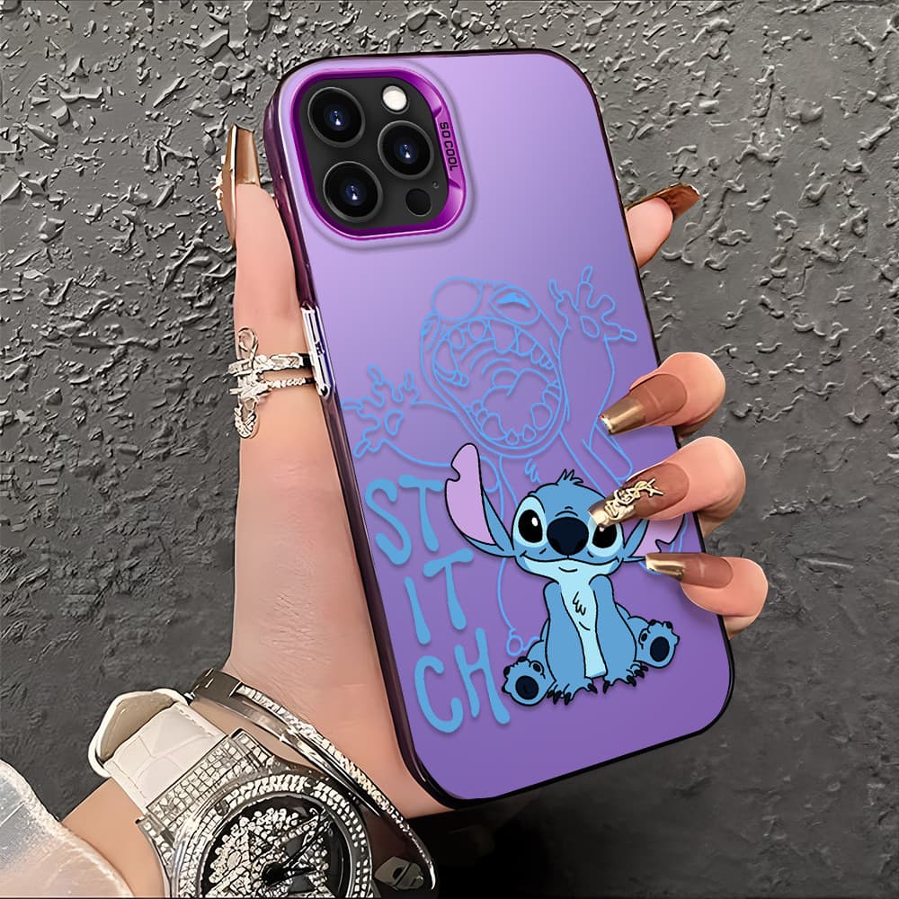 Capa Para iPhone 15 Pro normal Capinha De Silicone Anti choque roxo Celular verde estampada casal criativa Case CY2742