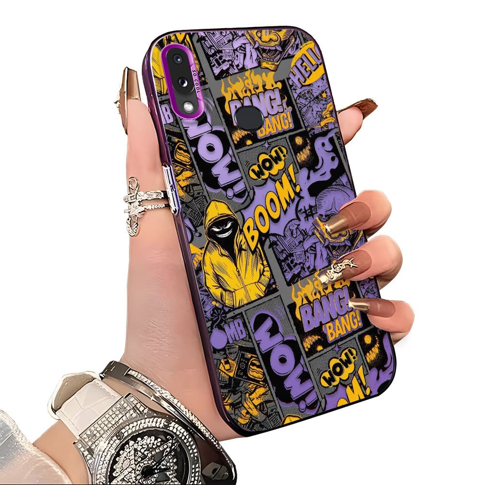 Capa Para Samsung Galaxy A10S Capinha De Silicone Anti choque roxo Celular verde estampada criativa Case CY2874