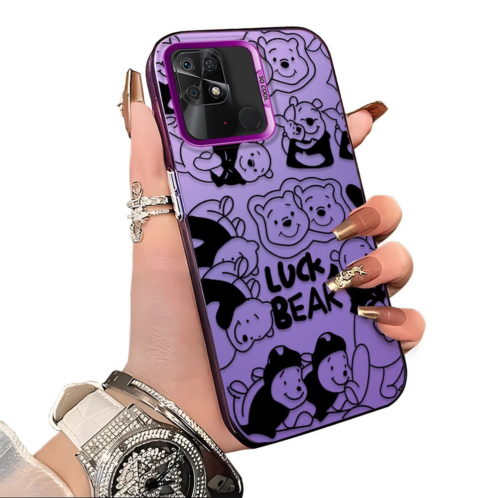 Capa Para Xiaomi Redmi 10C Capinha De Silicone Anti choque roxo Celular verde estampada criativa Case CY2878