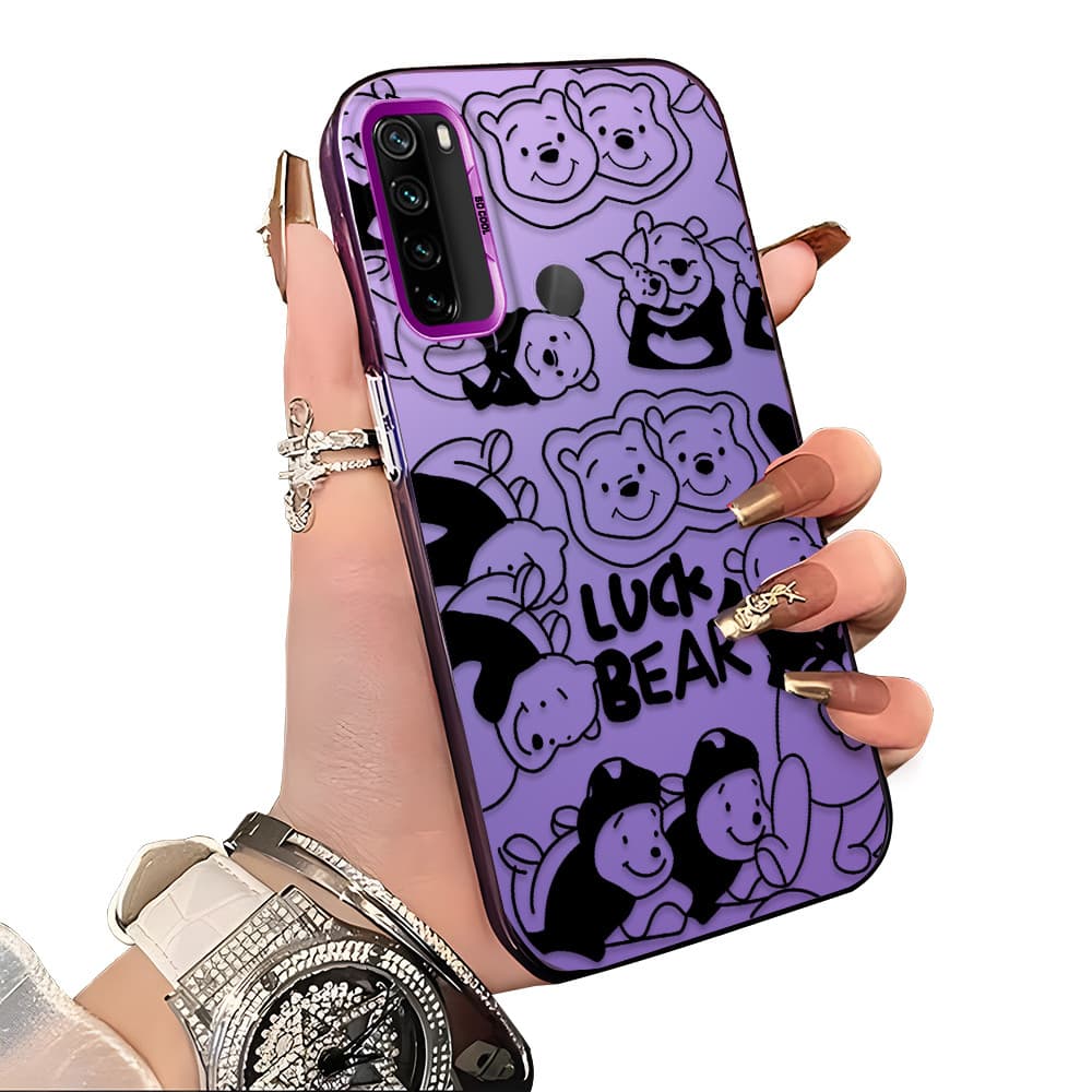 Capa Para Xiaomi Redmi Note 8 Capinha De Silicone Anti choque roxo Celular verde estampada criativa Case CY2878