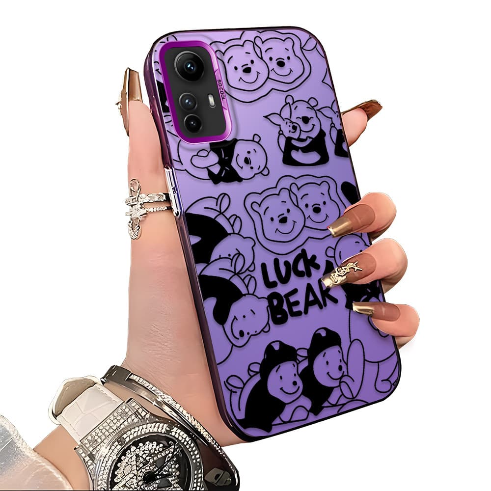 Capa Para Xiaomi Redmi Note 12S Capinha De Silicone Anti choque roxo Celular verde estampada criativa Case CY2878
