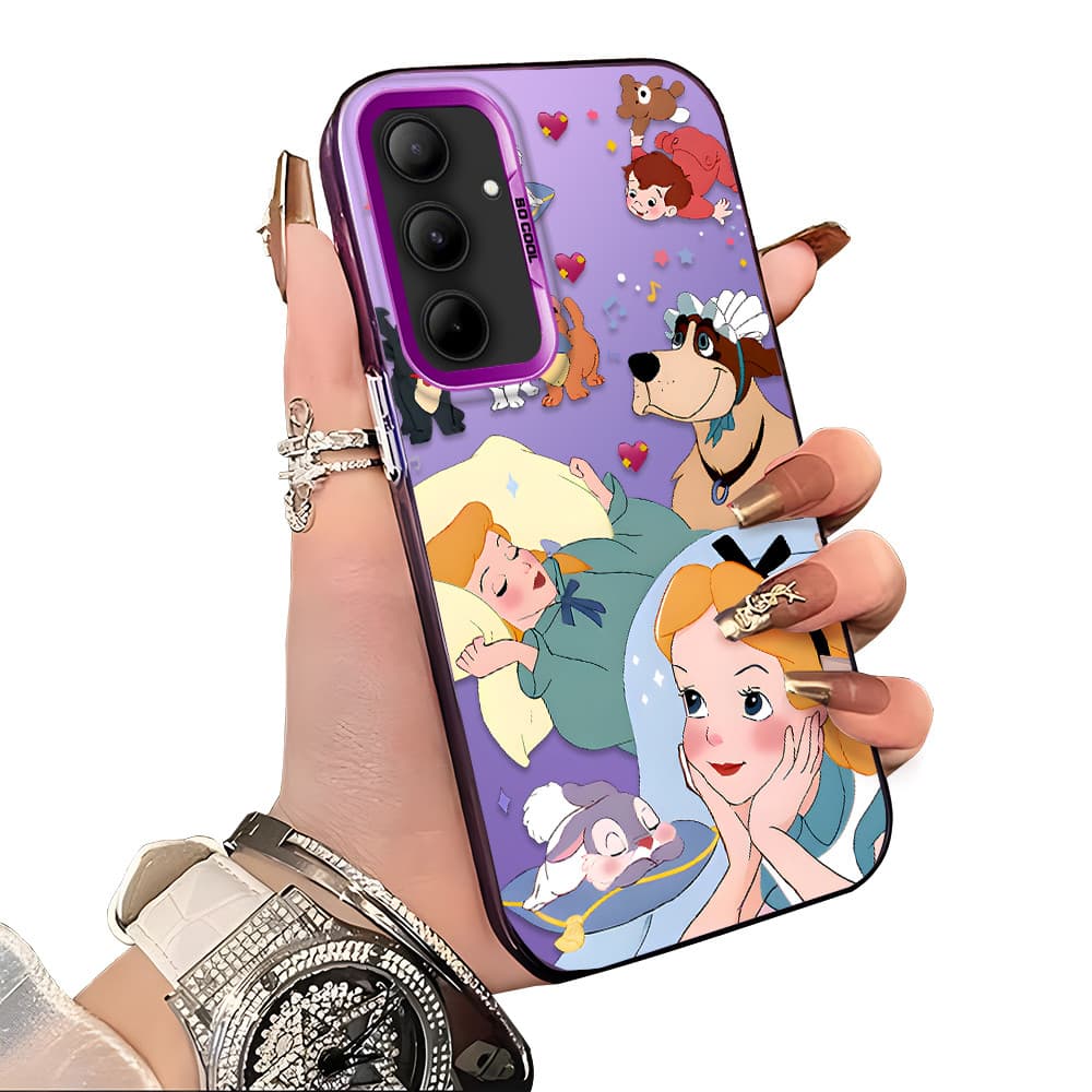 Capa Para Samsung Galaxy A35 5G Capinha De Silicone Anti choque roxo Celular verde estampada criativa Case CY2879