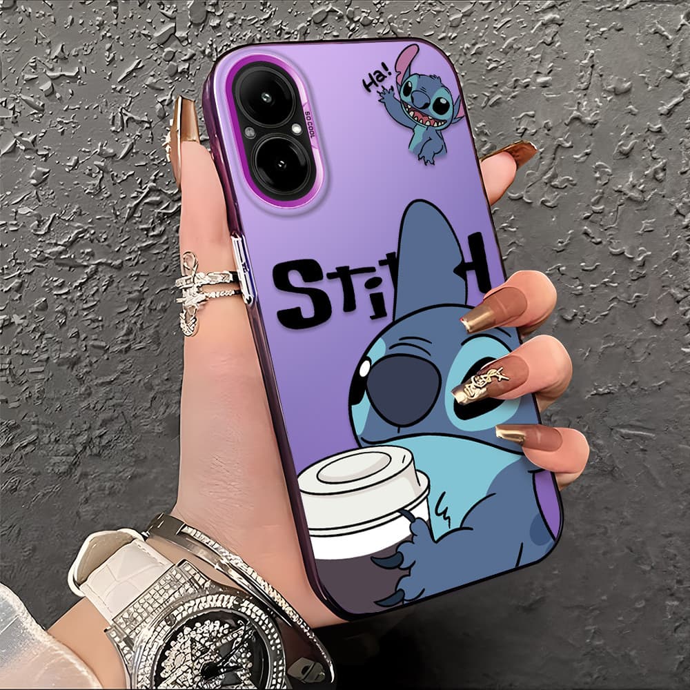 Capa Para Realme C67 4G Capinha De Silicone Anti choque roxo Celular verde estampada criativa Case CY2891