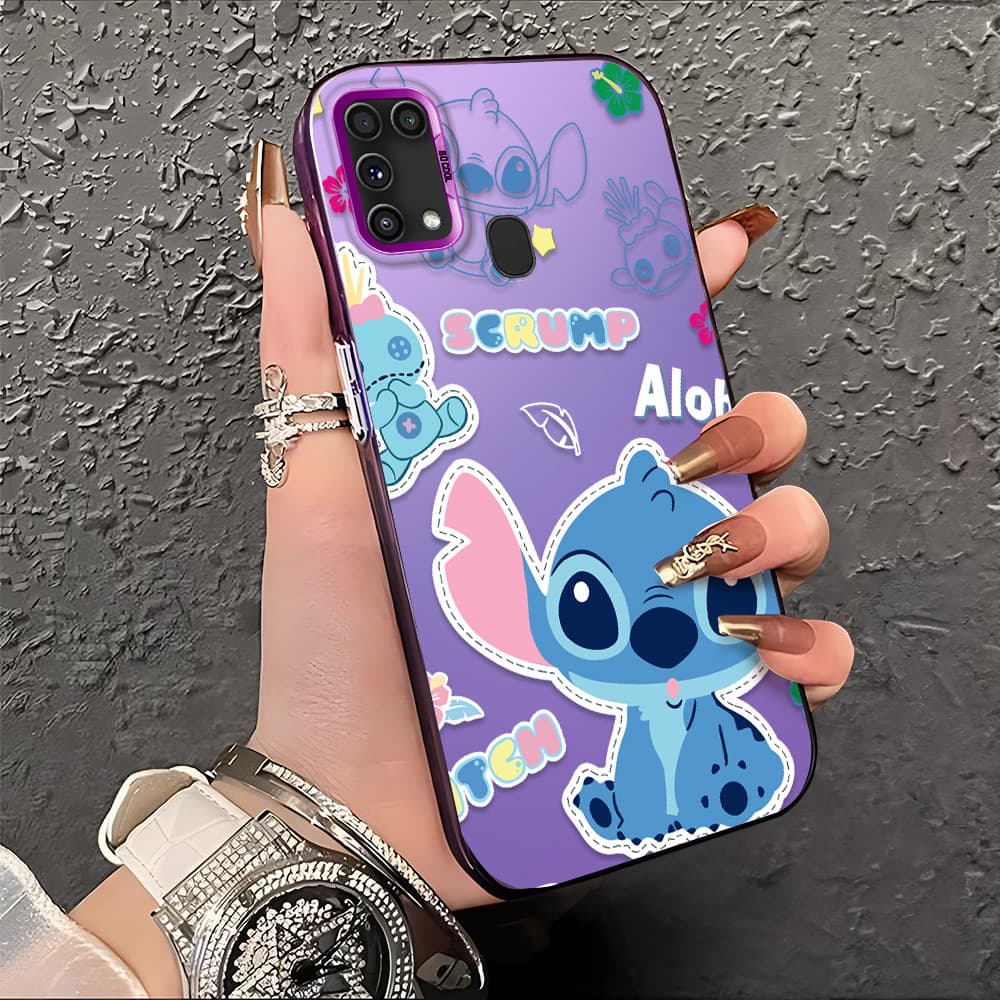Capa Para Samsung Galaxy M31 Capinha De Silicone Anti choque roxo Celular verde estampada criativa Case CY2895
