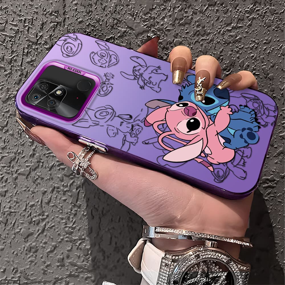 Capa Para Xiaomi Redmi 10C Capinha De Silicone Anti choque roxo Celular verde estampada criativa Case CY2914