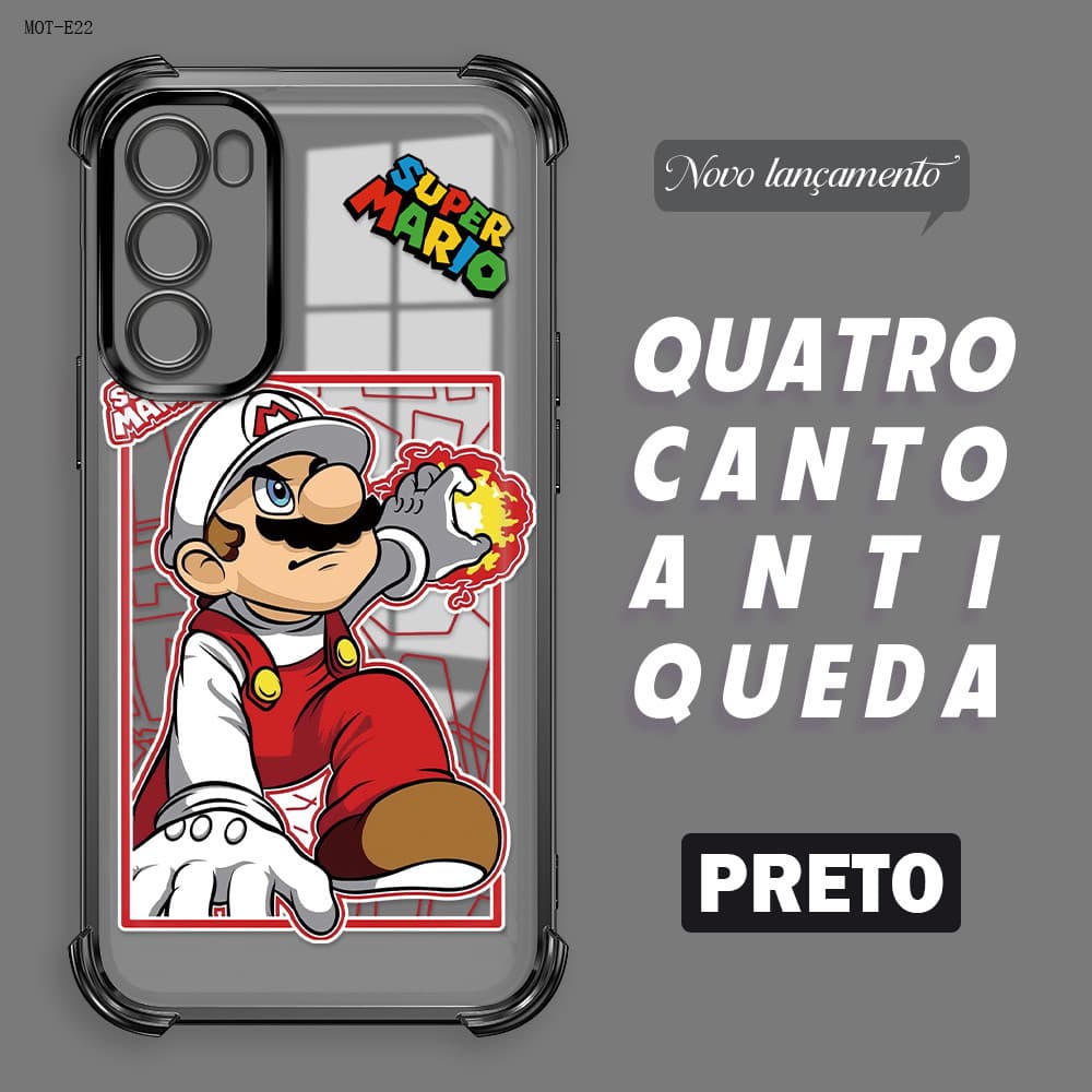 Capa Para Motorola Moto G35 G15 G05 G75 G60 G32 E22 E13 E14 Edge 50 Fusion 5G Capinha De Super Mario Celular 0401