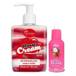 Creme Hidratante Corporal Êxtase + Hidratante Óleo Rosa Mosqueta Clareador