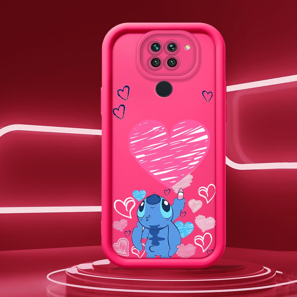 Capinha Para Xiaomi Redmi Note 9 Capa Macia Case De Anti choque verde estampada rosa Celular TY1526