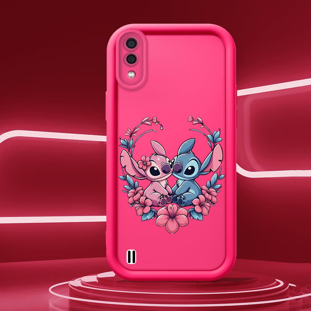 Capinha Para Samsung Galaxy A01 Capa Macia Case De Anti choque verde estampada rosa Celular TY1632