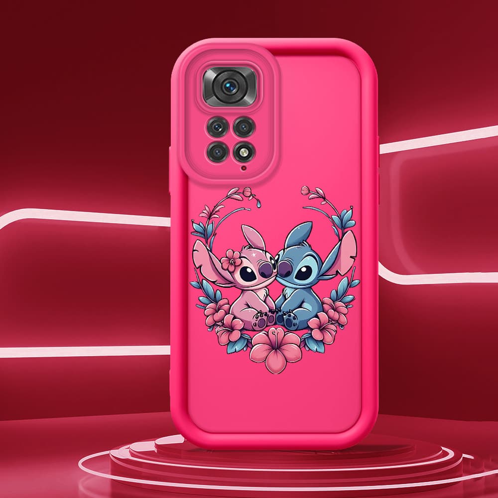 Capinha Para Xiaomi Redmi Note 11 11S Capa Macia Case De Anti choque verde estampada rosa Celular TY1632