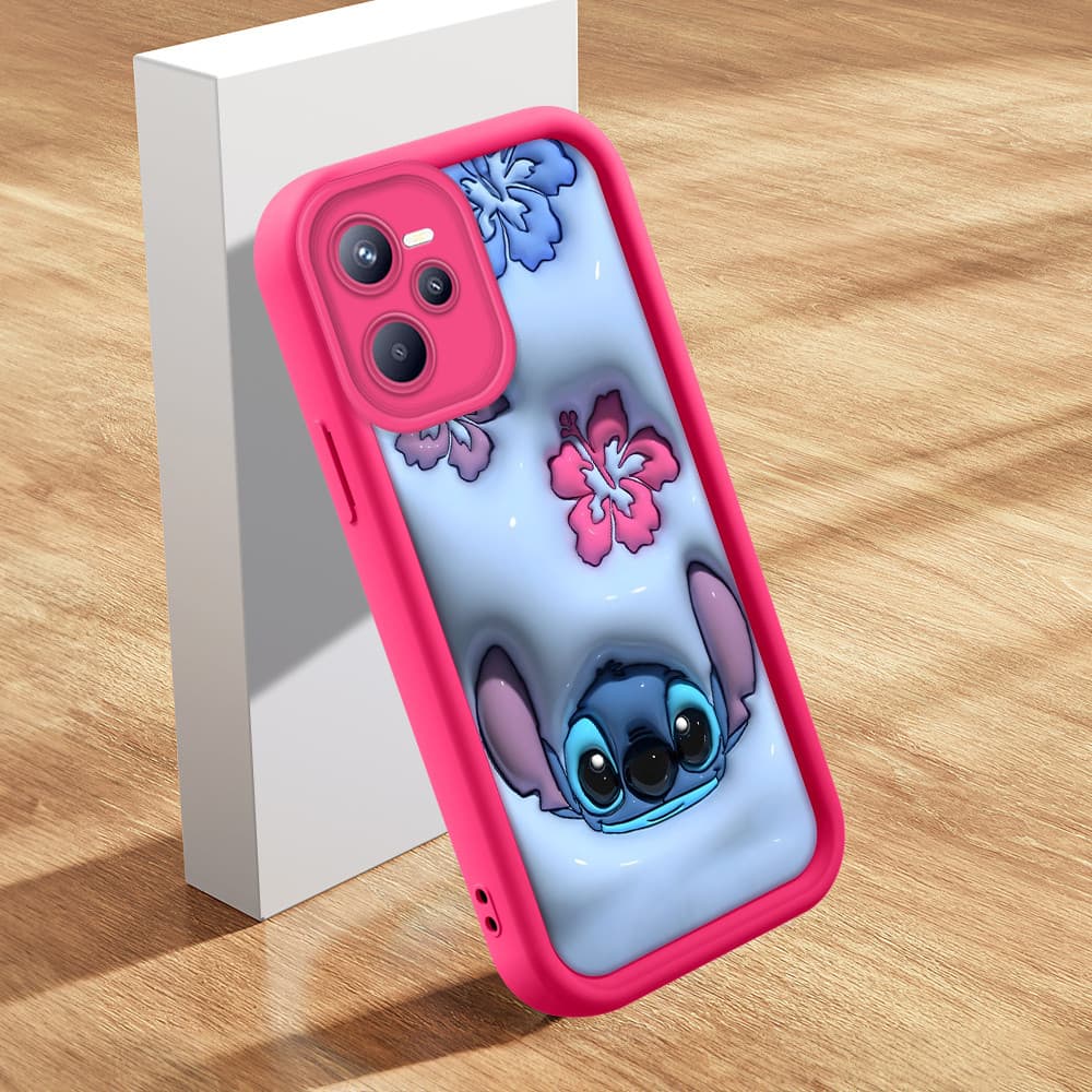 Capinha Para Realme C35 Narzo 50A Prime Capa Macia Case De Anti choque verde estampada rosa Celular TY1694