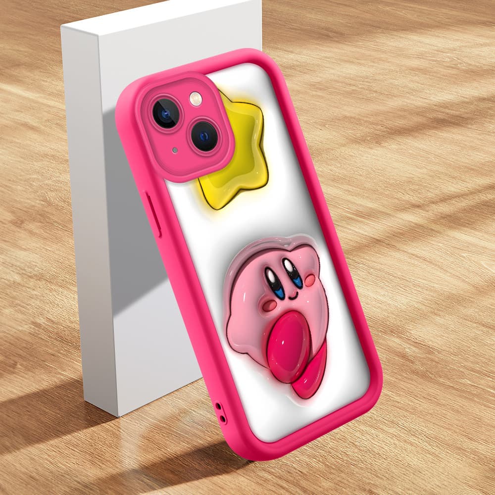 Capinha Para iPhone 15 Capa Macia Case De Anti choque verde estampada rosa Celular TY1695