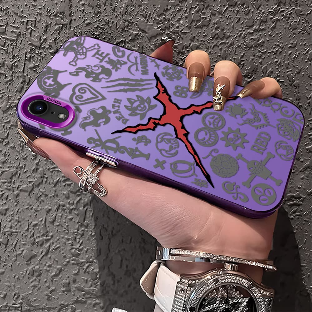 Capa Para iPhone XR normal Capinha De Silicone Anti choque roxo Celular verde estampada criativa Case CY2968