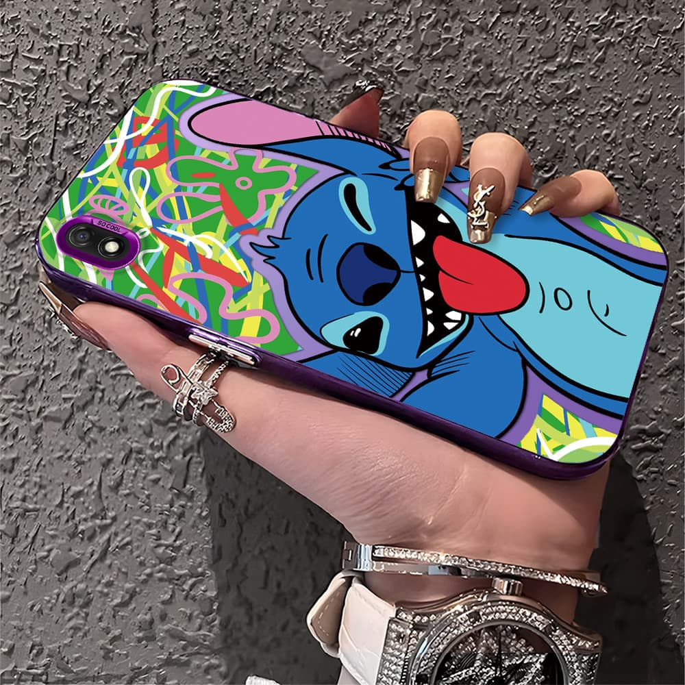 Capa Para Xiaomi Redmi 9A Capinha De Silicone Anti choque roxo Celular verde estampada criativa Case CY3013