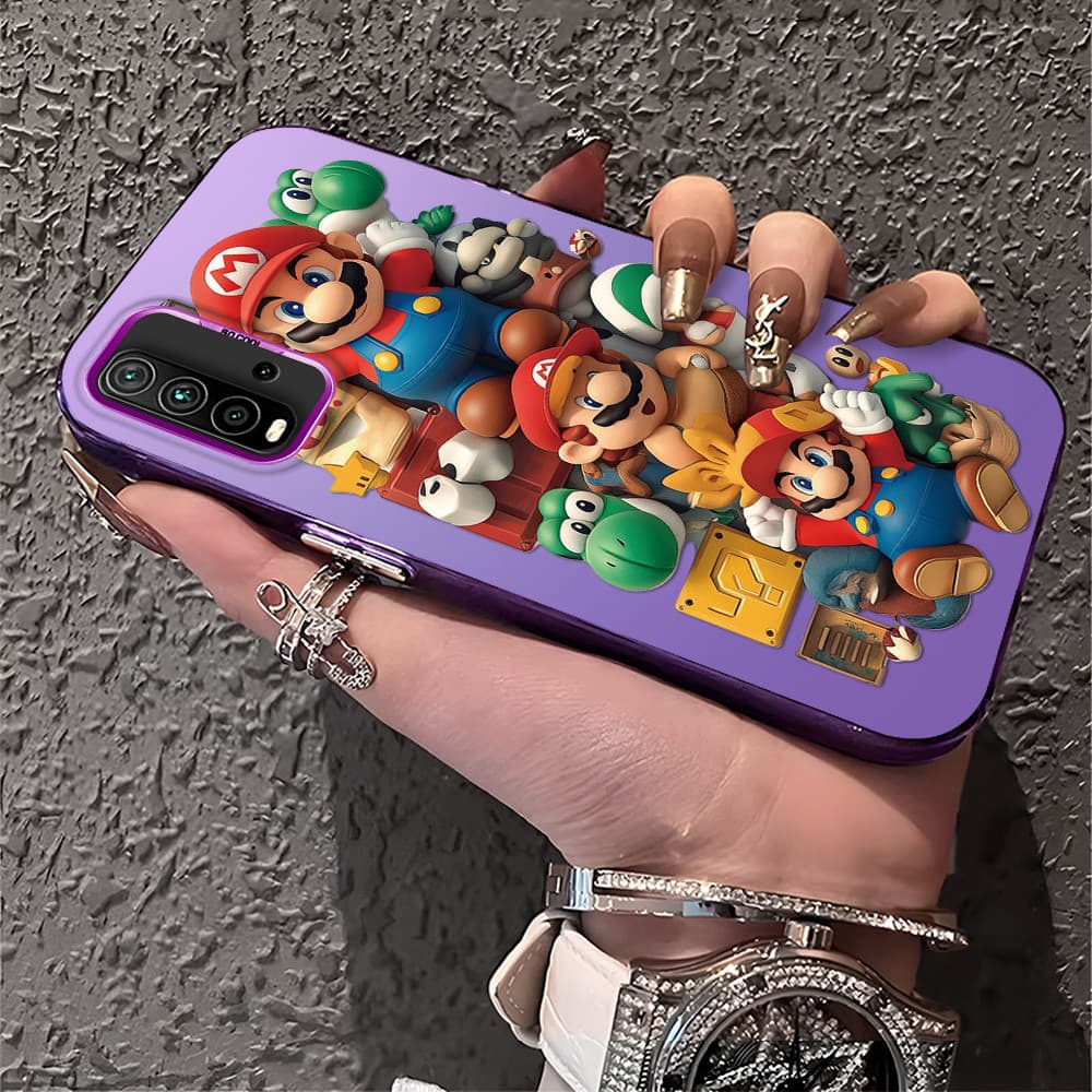 Capa Para Xiaomi Redmi 9T Capinha De Silicone Anti choque roxo Celular verde estampada criativa Case CY3016