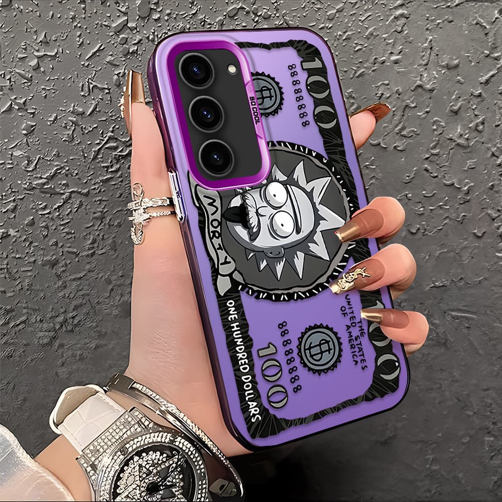 Capa Para Samsung Galaxy S23 5G Capinha De Silicone Anti Choque Roxo Celular Verde Estampada Criativa Case CY2832