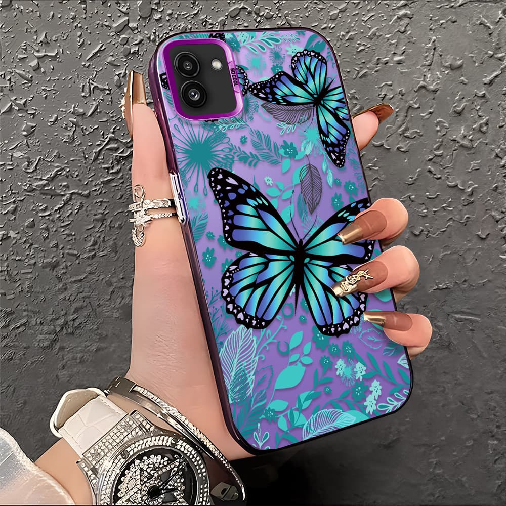 Capa Para Samsung Galaxy A03 A04 Capinha De Silicone Anti Choque Roxo Celular Verde Estampada Criativa Case CY2829