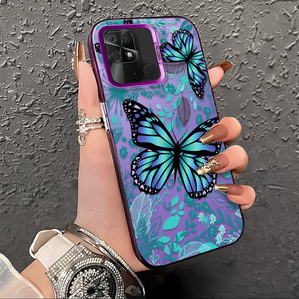 Capa Para Xiaomi Redmi 10C Capinha De Silicone Anti Choque Roxo Celular Verde Estampada Criativa Case CY2829