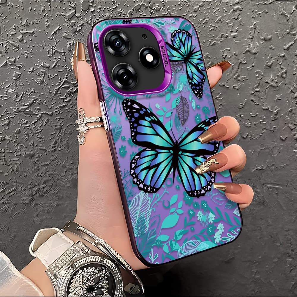 Capa Para Tecno Spark 10 Pro Capinha De Silicone Anti Choque Roxo Celular Verde Estampada Criativa Case CY2829