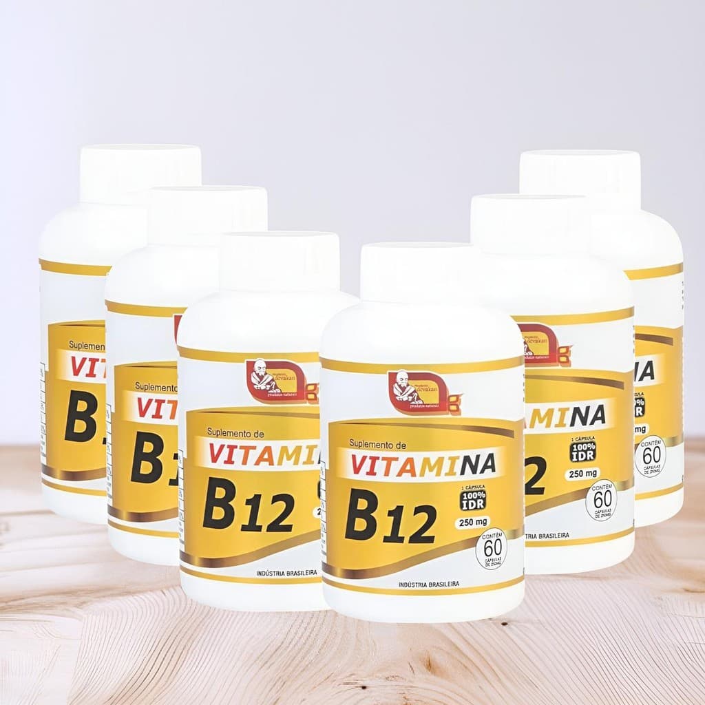 6 Suplemento De Vitamina B12 250mg 60 Cápsulas Devakan 100% Dose Diaria