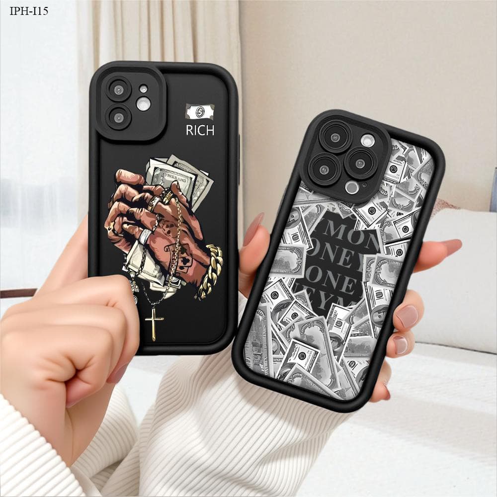 Capa Para iPhone 17 17E 16 16E 15 14 13 12 11 X XS XR 7 8 SE Pro Max Plus Capinha De Celular Macio Preto Case 6079 TYB