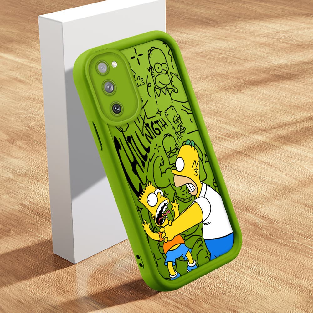Capa Para Samsung Galaxy S20 FE 5G Capinha De Simpson Celular Macio Case Verde Rosa Vermelha 1897 TY