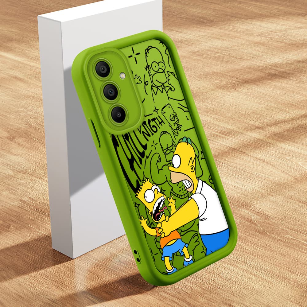 Capa Para Samsung Galaxy A15 4G 5G Capinha De Simpson Celular Macio Case Verde Rosa Vermelha 1897 TY