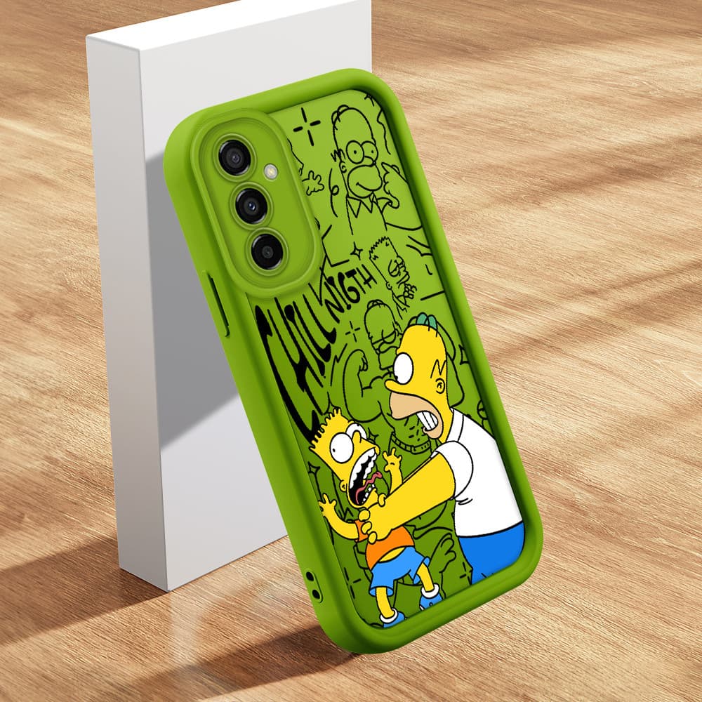 Capa Para Samsung Galaxy M23 M13 4G 5G Capinha De Simpson Celular Macio Case Verde Rosa Vermelha 1897 TY