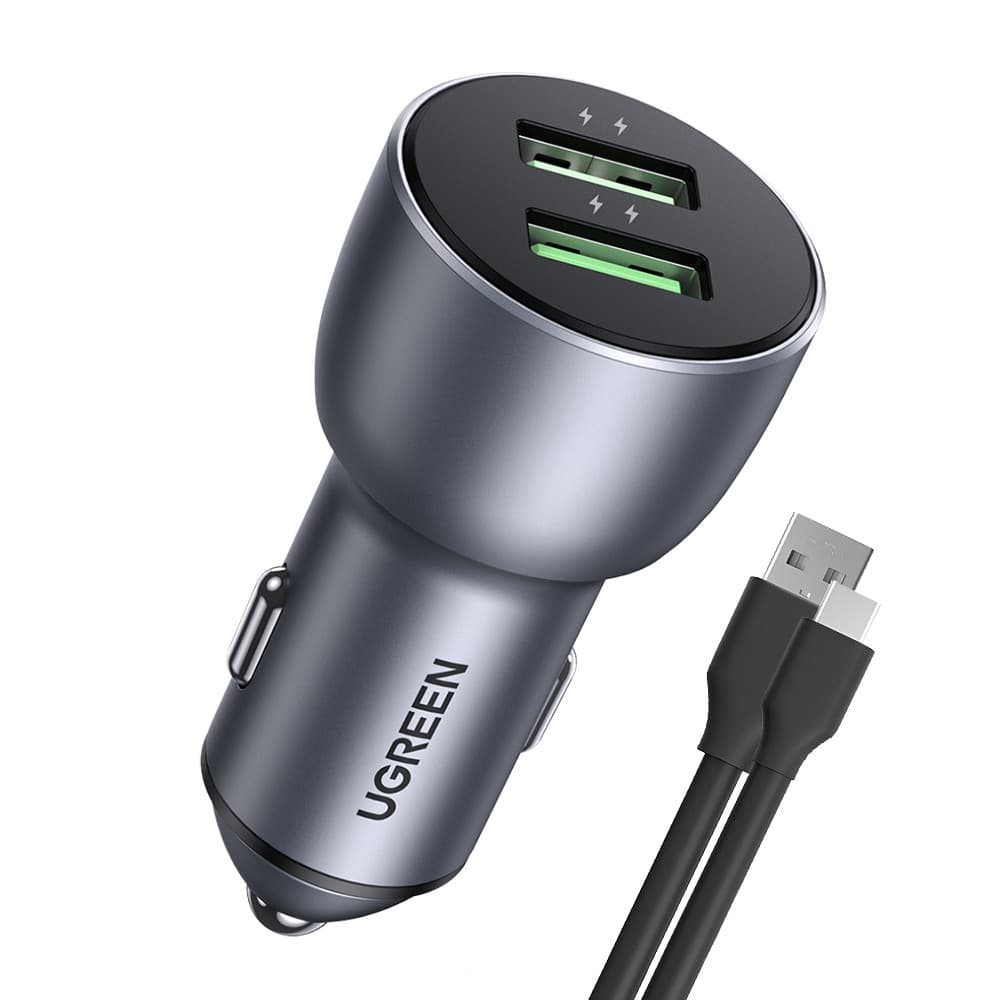 Carregador Veicular Ugreen 2 Usb Tipo A Max. 36W +Cabo (K-3691-5887)