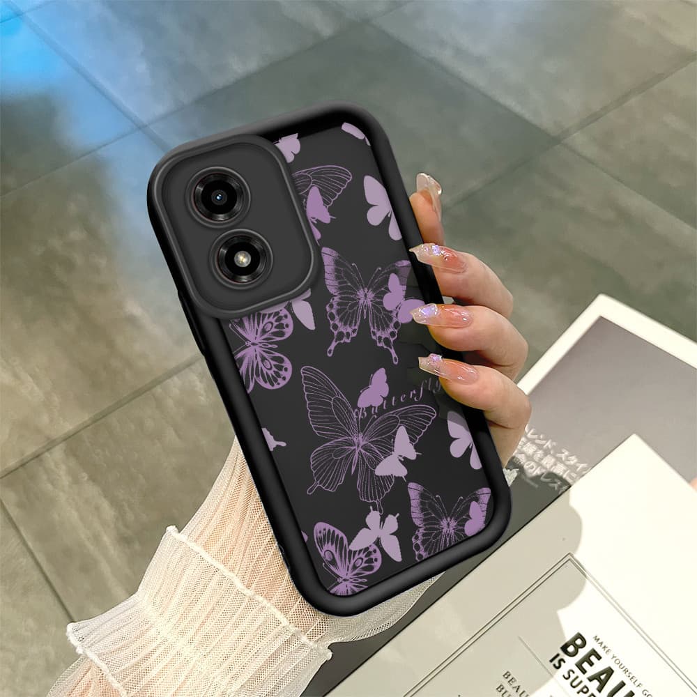 Capinha Para Motorola Moto G04 G04S E14 Capa De Celular Macia Silicone Protetora Preta Case BTY 6375