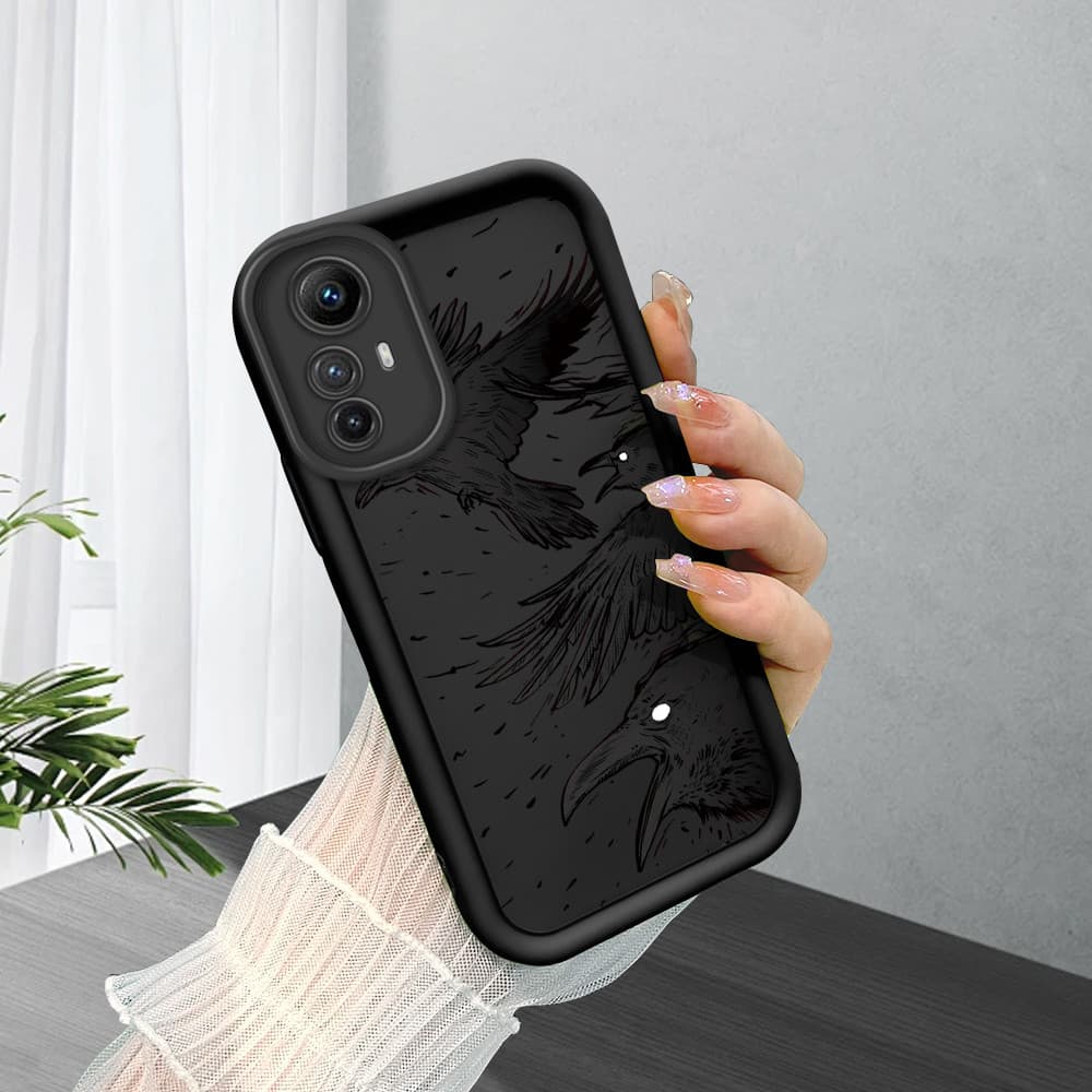 Capinha De Preta Macio Silicone Celular Capa Para Xiaomi Redmi Note 12S TY 6334