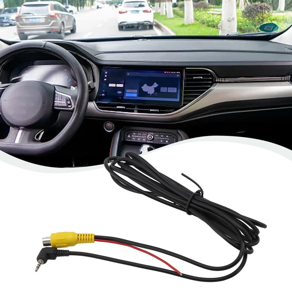 Para RCA 2.5mm AV Conversor Cabo Visão Traseira Do Carro Câmera De Estacionamento Reverso DVR