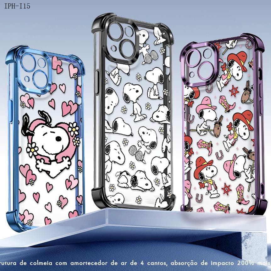 Capa Para iPhone 17 17E 16 16E 15 14 13 12 11 XR 7 8 SE Pro Max Plus Capinha Snoopy Celular 0397 FS